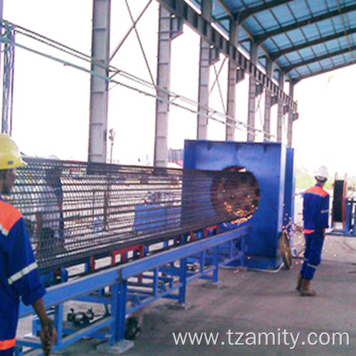 Concrete pile reinforcing steel cage making machine